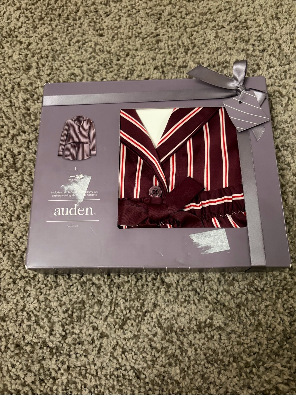 Auden satin pajama set in size large NIB